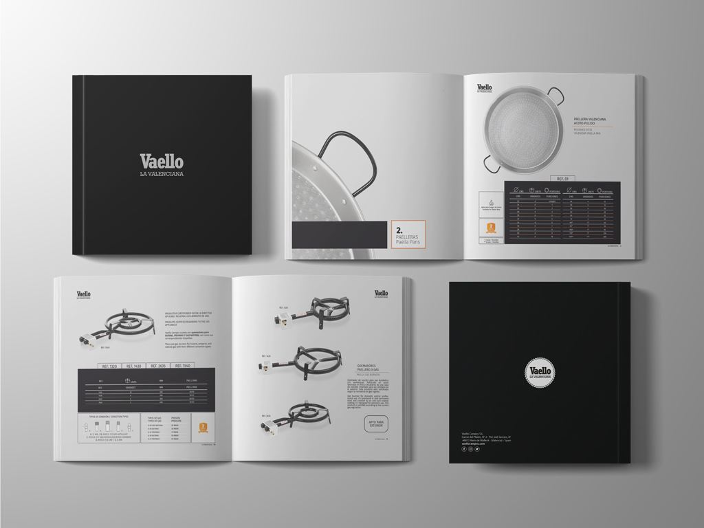 Diseño catálogo para la firma, La Valenciana de Vaello Campos